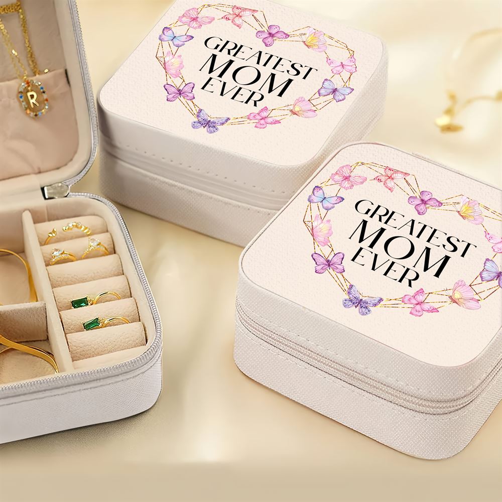 Personalized Greatest Mom Ever Jewelry Box, Gift For Mother's Day, Mother's Day Jewelry Case