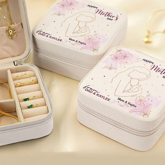 Personalized Happy Mother's Day Jewelry Box, Gift For Mother's Day, Mother's Day Jewelry Case