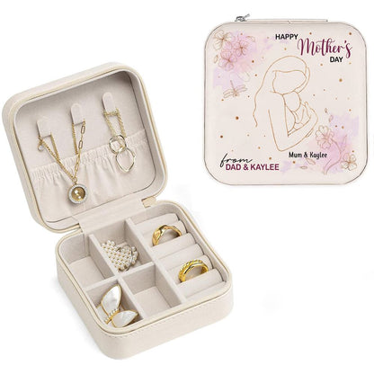 Personalized Happy Mother's Day Jewelry Box, Gift For Mother's Day, Mother's Day Jewelry Case