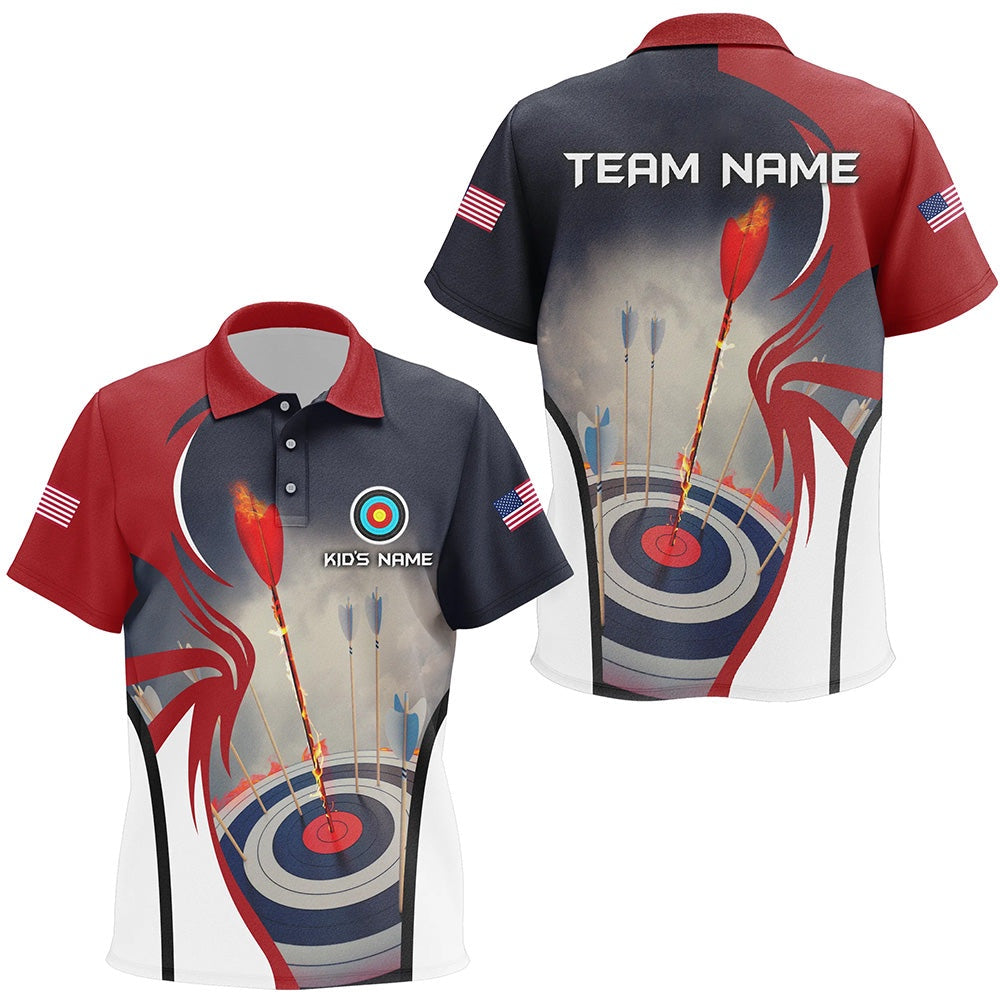 Personalized Jersey Archery Target Polo Shirts Custom Performance Archery Shirts, Archery Team Shirts, Custom Archery Shirts
