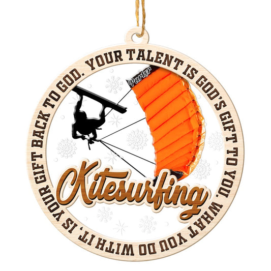 Personalized Kitesurfing Christmas Ornament, Sports Christmas Ornament, Christmas Tree Ornaments
