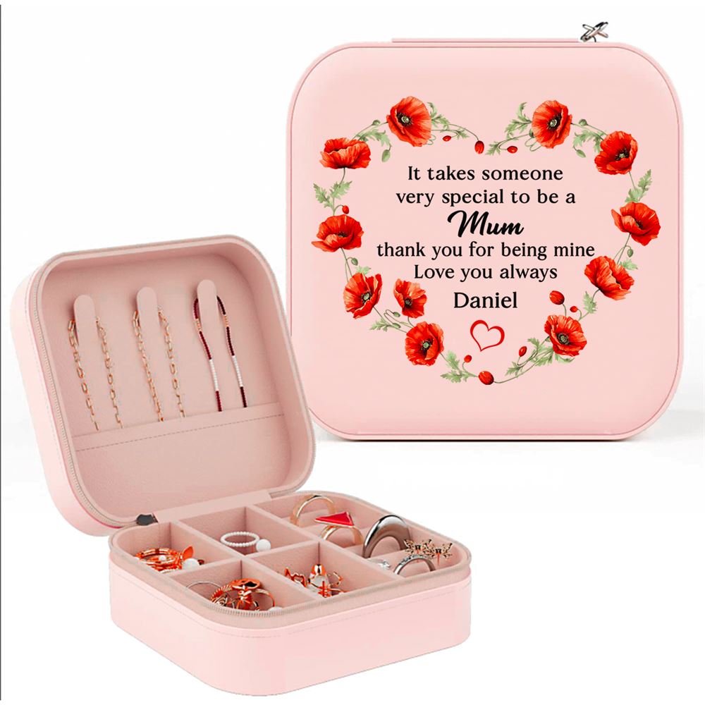 Personalized Mum Thank You For Being Me Jewelry Box, Gift For Mother's Day, Mother's Day Jewelry Case