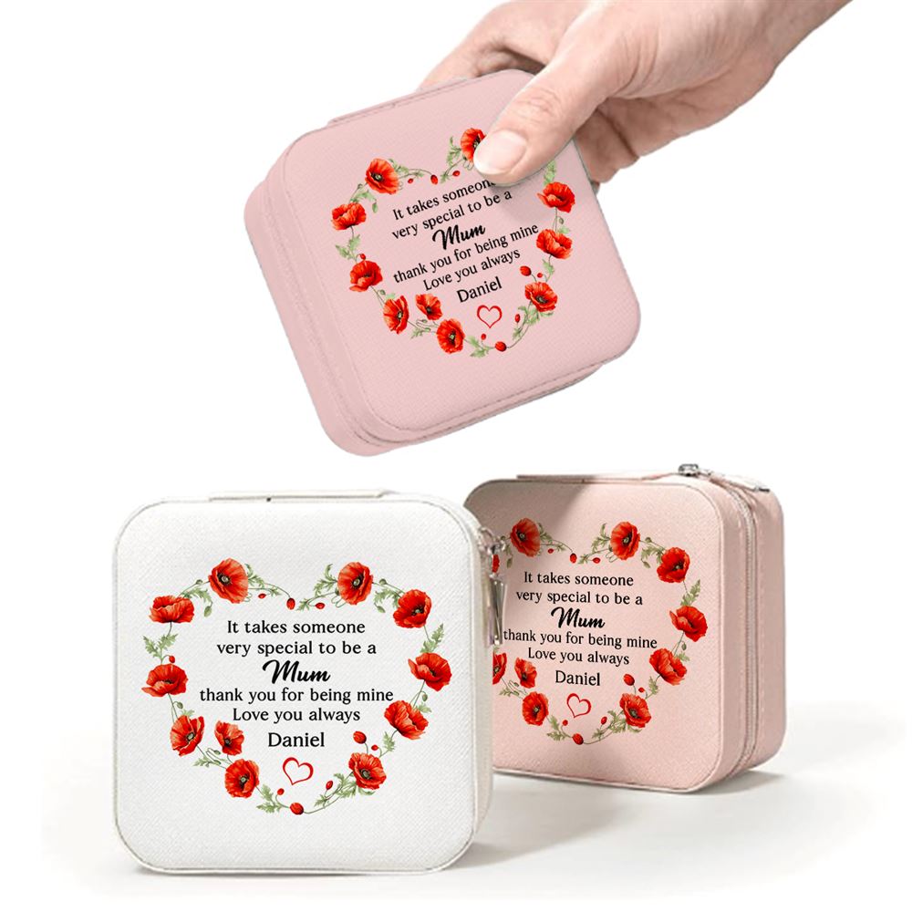 Personalized Mum Thank You For Being Me Jewelry Box, Gift For Mother's Day, Mother's Day Jewelry Case