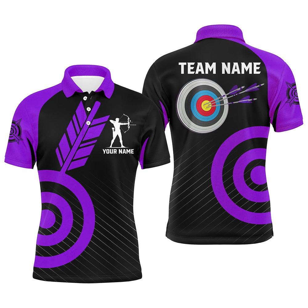 Personalized Purple Archery Jerseys For Men Custom Archery Shirts Team League Archery Uniform, Archery Team Shirts, Custom Archery Shirts