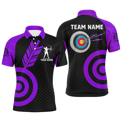Personalized Purple Archery Jerseys For Men Custom Archery Shirts Team League Archery Uniform, Archery Team Shirts, Custom Archery Shirts