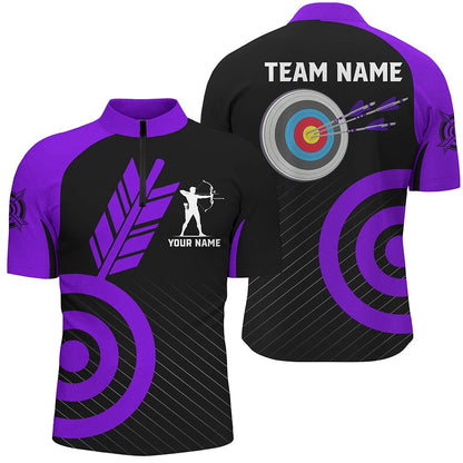Personalized Purple Archery Jerseys For Men Custom Archery Shirts Team League Archery Uniform, Archery Team Shirts, Custom Archery Shirts