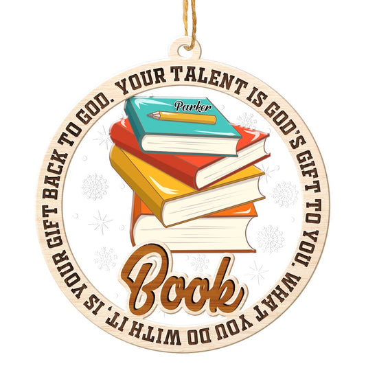Personalized Reading Books Christmas Ornament, Sports Christmas Ornament, Christmas Tree Ornaments