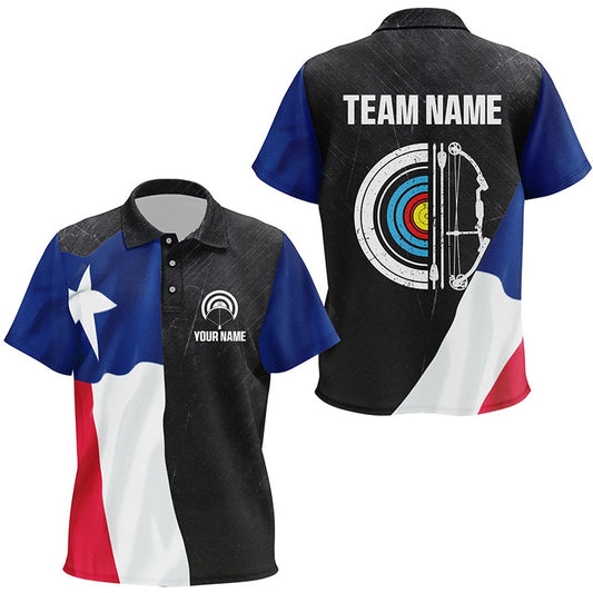 Personalized Retro Texas Flag Archery Shirts Custom Patriotic Archery Jersey For Archer, Archery Team Shirts, Custom Archery Shirts
