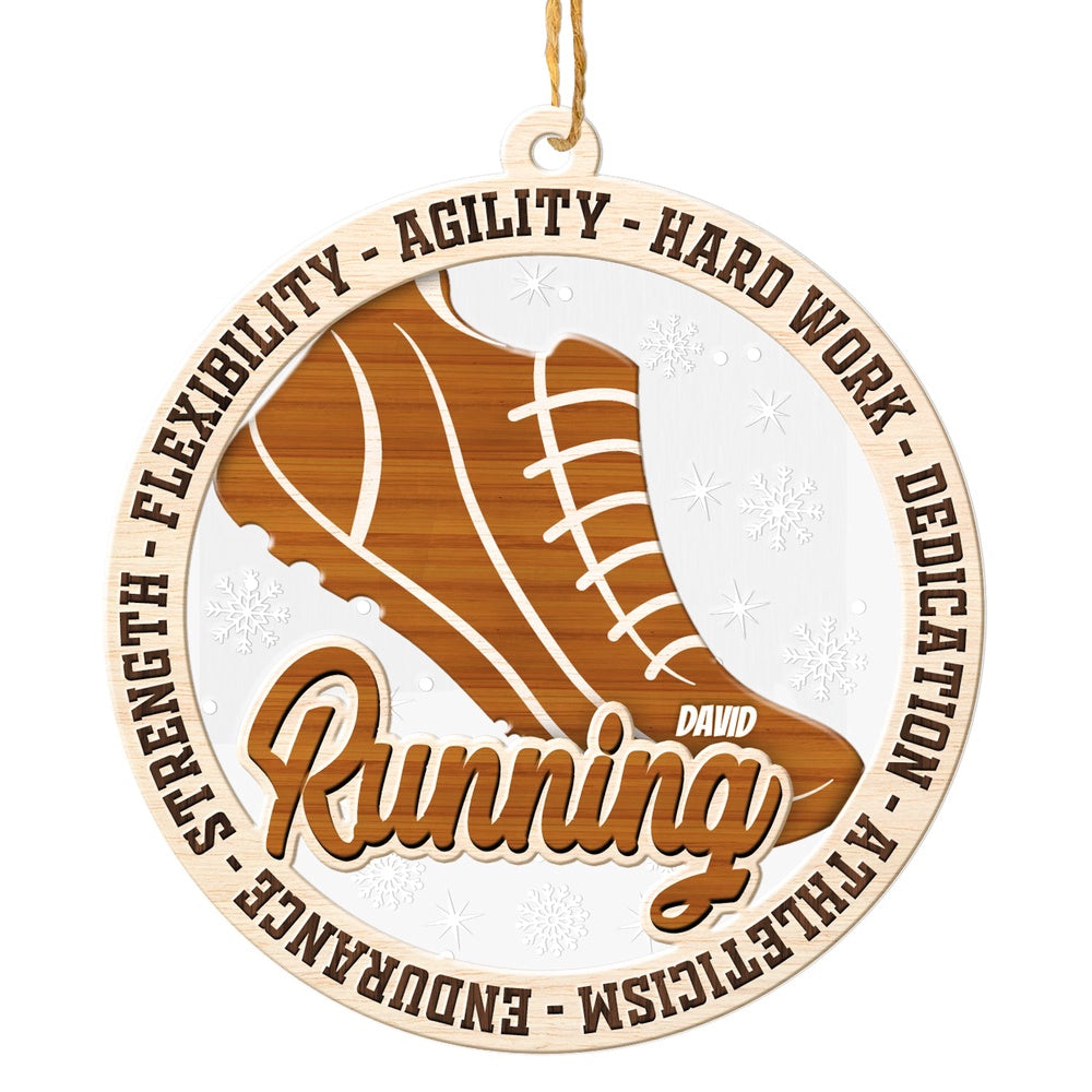 Personalized Running Christmas Ornament, Sports Christmas Ornament, Christmas Tree Ornaments