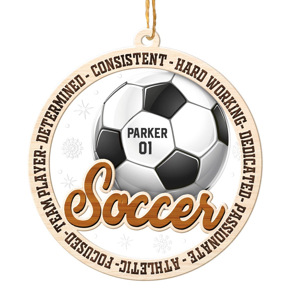 Personalized Soccer Christmas Ornament, Sports Christmas Ornament, Christmas Tree Ornaments