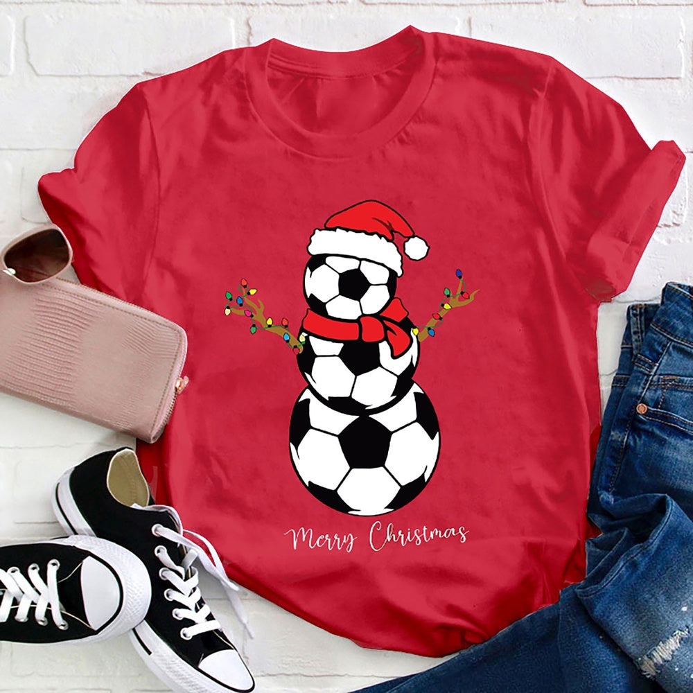 Personalized Sport Snowman Christmas T Shirt, Merry T Shirt, Unisex Christmas Shirts