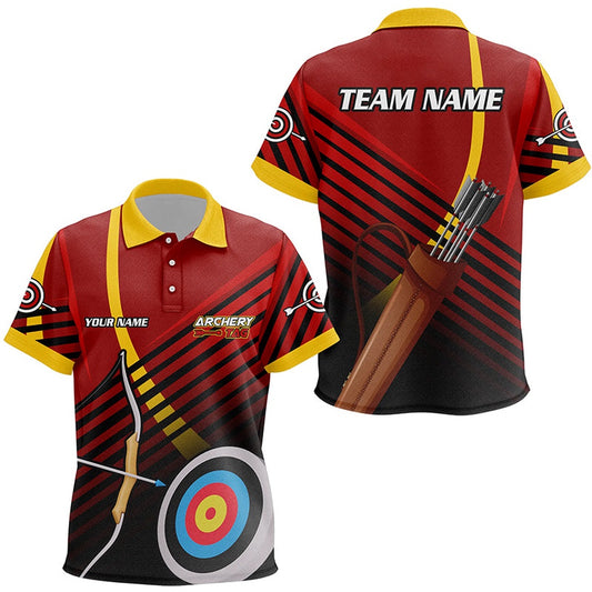 Personalized Target Archery Polo Shirts, Custom Arrows Recurve Bow Archery Shirts, Archery Team Shirts, Custom Archery Shirts