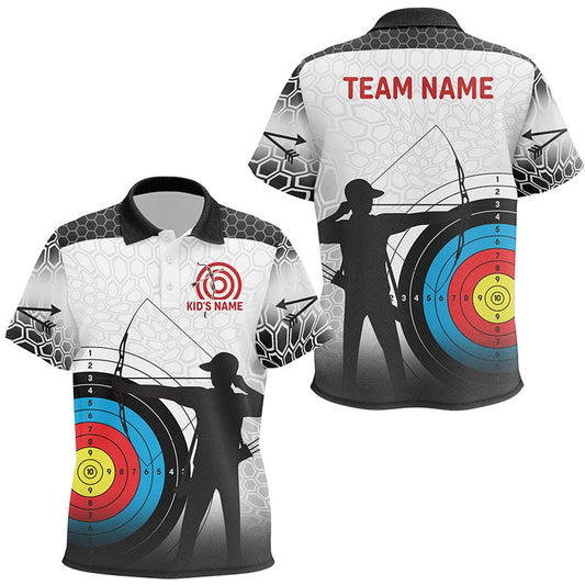 Personalized Target Archery Silhouette Archer Polo Shirts, Custom Arrows Archery Shirts, Archery Team Shirts, Custom Archery Shirts