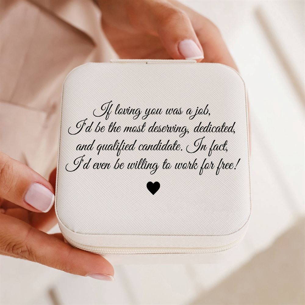 Personalized Text Jewelry Box, Custom Jewelry Organizer, Jewelry Box With Message, Mother's Day Jewelry Case