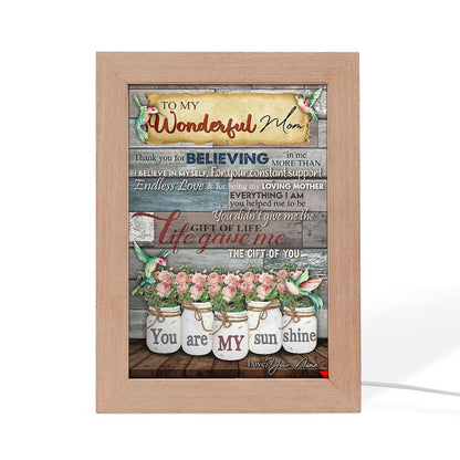 Personalized Thank You For Believing Me Mother's Day Frame Lamp, Mother's Day Night Light, Best Mom Ever, Gift For Mom