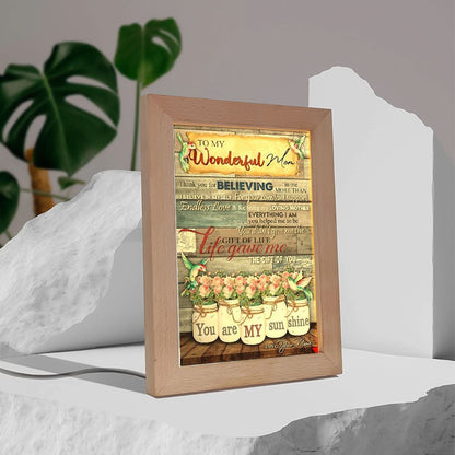 Personalized Thank You For Believing Me Mother's Day Frame Lamp, Mother's Day Night Light, Best Mom Ever, Gift For Mom