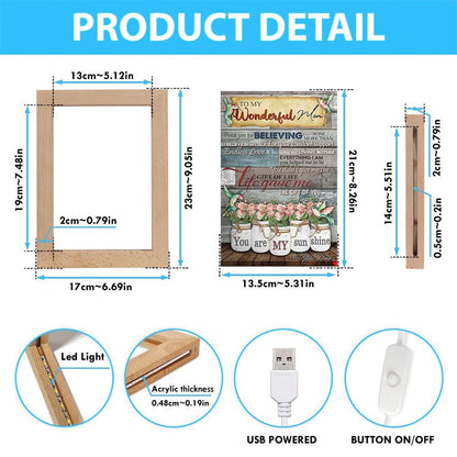 Personalized Thank You For Believing Me Mother's Day Frame Lamp, Mother's Day Night Light, Best Mom Ever, Gift For Mom