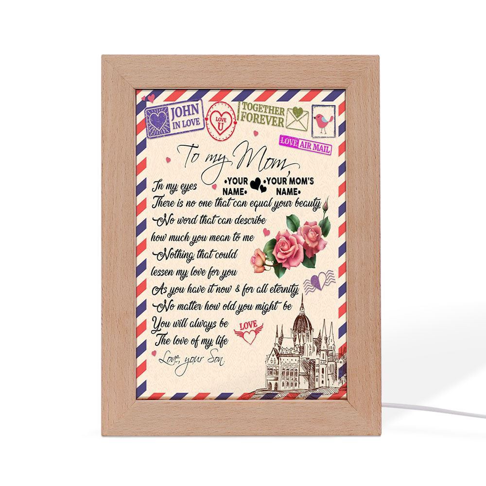 Personalized To My Mom In My Eyes Mother's Day Frame Lamp, Mother's Day Night Light, Best Mom Ever, Gift For Mom