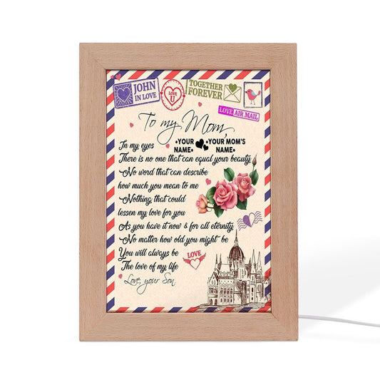 Personalized To My Mom In My Eyes Mother's Day Frame Lamp, Mother's Day Night Light, Best Mom Ever, Gift For Mom