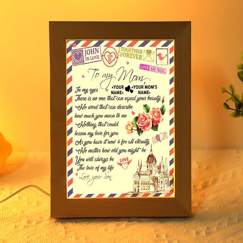 Personalized To My Mom In My Eyes Mother's Day Frame Lamp, Mother's Day Night Light, Best Mom Ever, Gift For Mom