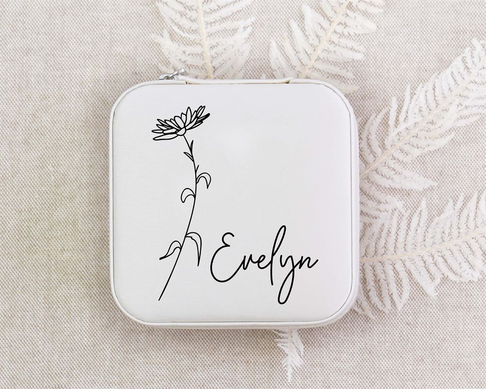 Personalized Travel Jewelry Case Bridal Party Gifts, Mother's Day Jewelry Case