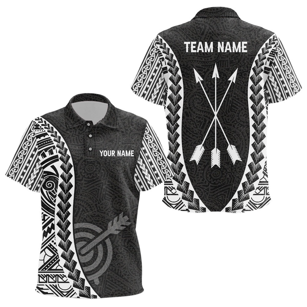 Personalized Tribal Pattern Target Archery Polo Shirts, Custom Arrows Archery Team Shirts, Archery Team Shirts, Custom Archery Shirts