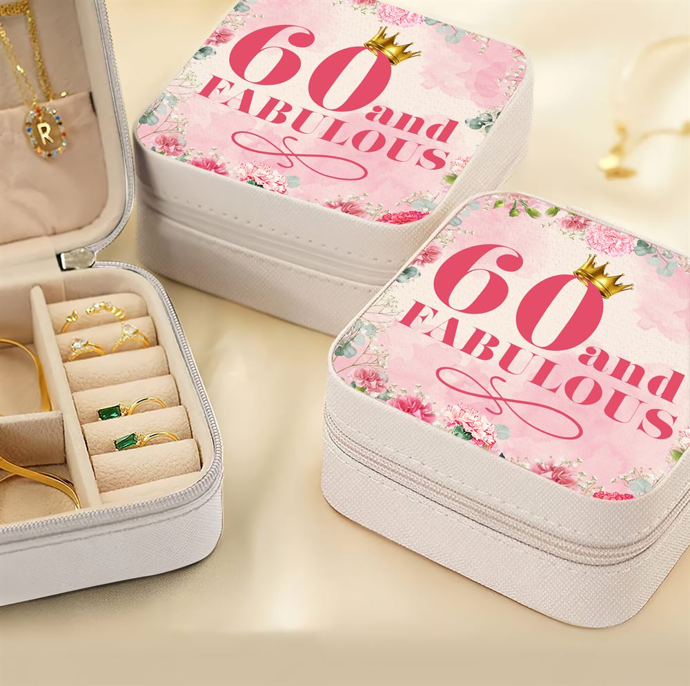 Personalized Years Fabulous Birthday Gifts Jewelry Box, Travel Jewelry Case Gift For Mom, Bride, Aunt, Friends, Mother's Day Jewelry Case