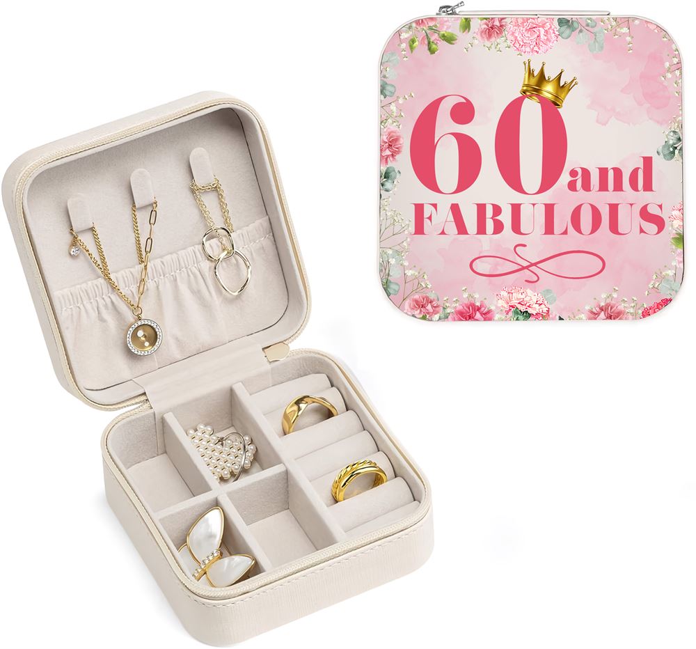 Personalized Years Fabulous Birthday Gifts Jewelry Box, Travel Jewelry Case Gift For Mom, Bride, Aunt, Friends, Mother's Day Jewelry Case