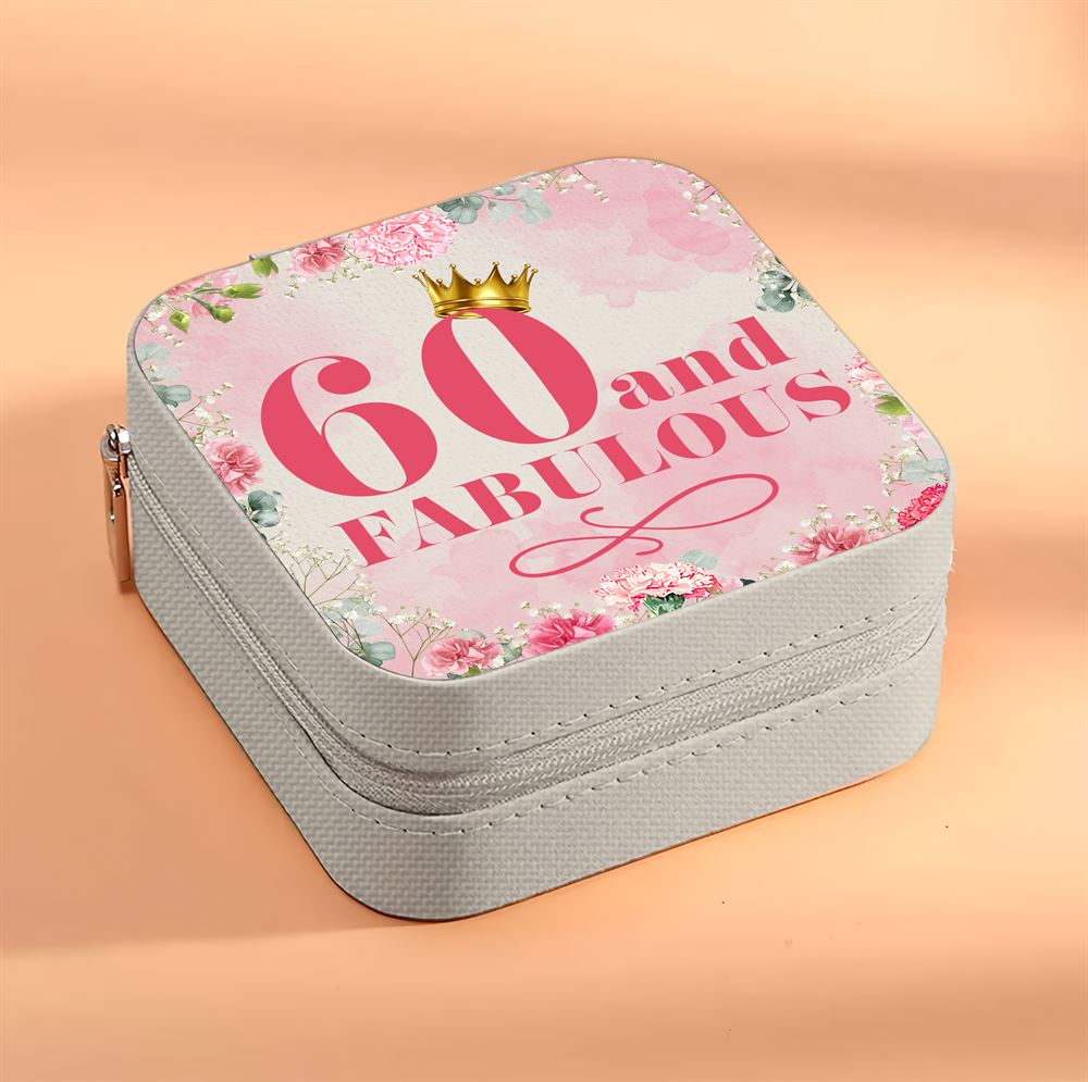 Personalized Years Fabulous Birthday Gifts Jewelry Box, Travel Jewelry Case Gift For Mom, Bride, Aunt, Friends, Mother's Day Jewelry Case