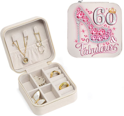 Personalized Years Fabulous Jewelry Box, Travel Jewelry Case Birthday Gifts For Mom, Bride, Aunt, Friends, Mother's Day Jewelry Case