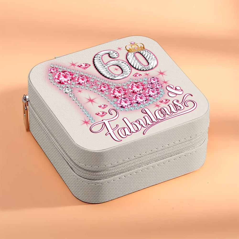 Personalized Years Fabulous Jewelry Box, Travel Jewelry Case Birthday Gifts For Mom, Bride, Aunt, Friends, Mother's Day Jewelry Case