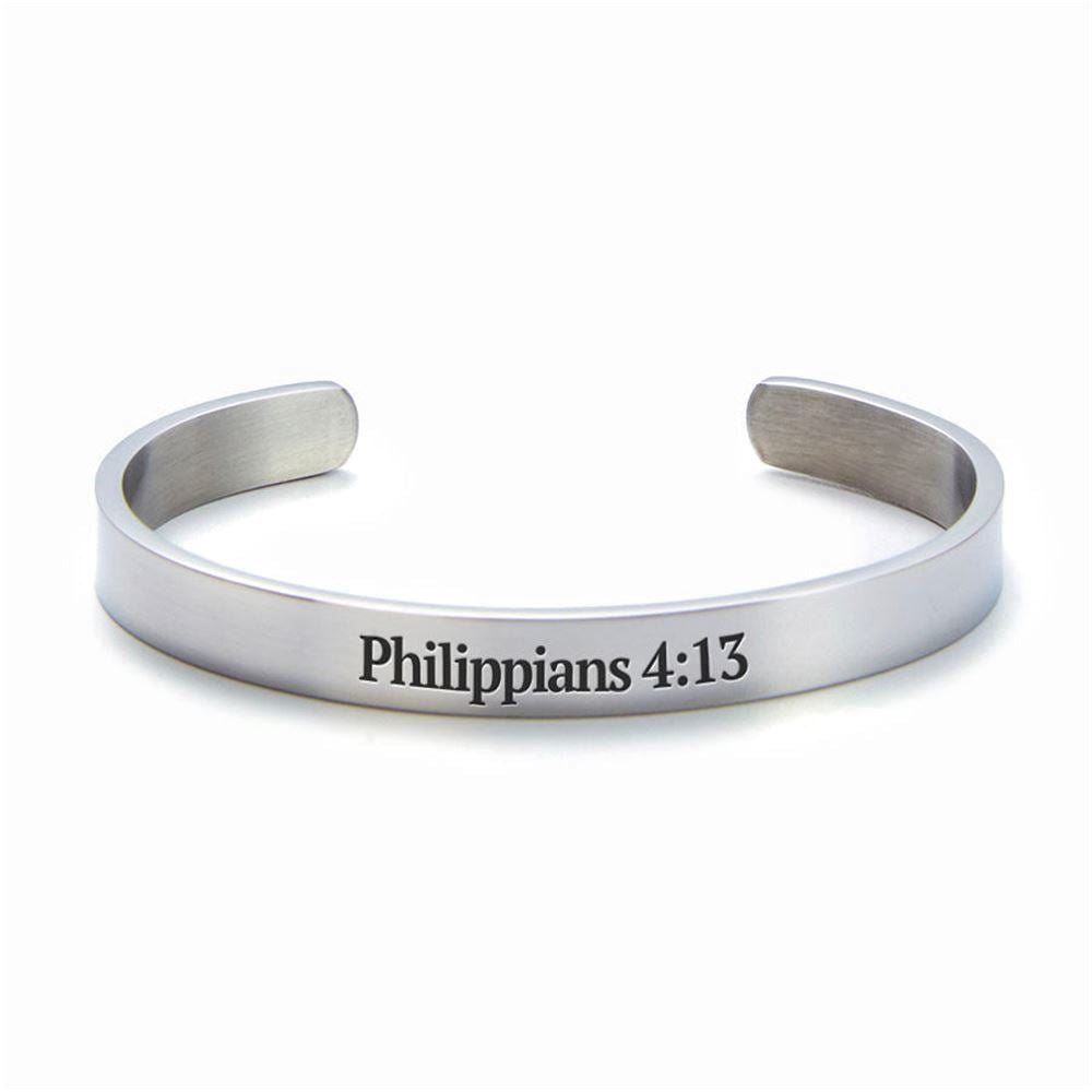 Philippians 413 Cuff Bracelet, Christian Bracelet For Women, Bible Verse Bracelet, Christian Jewelry