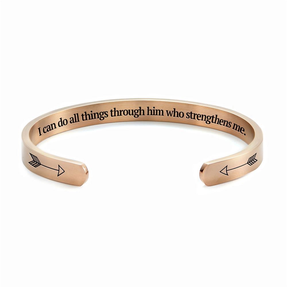 Philippians 413 Cuff Bracelet, Christian Bracelet For Women, Bible Verse Bracelet, Christian Jewelry