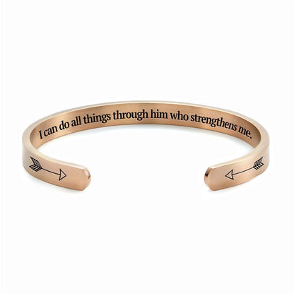 Philippians 413 Cuff Bracelet, Christian Bracelet For Women, Bible Verse Bracelet, Christian Jewelry