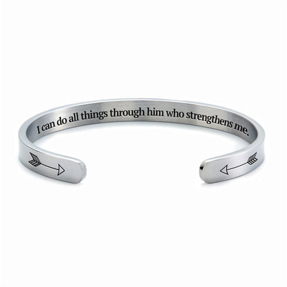 Philippians 413 Cuff Bracelet, Christian Bracelet For Women, Bible Verse Bracelet, Christian Jewelry