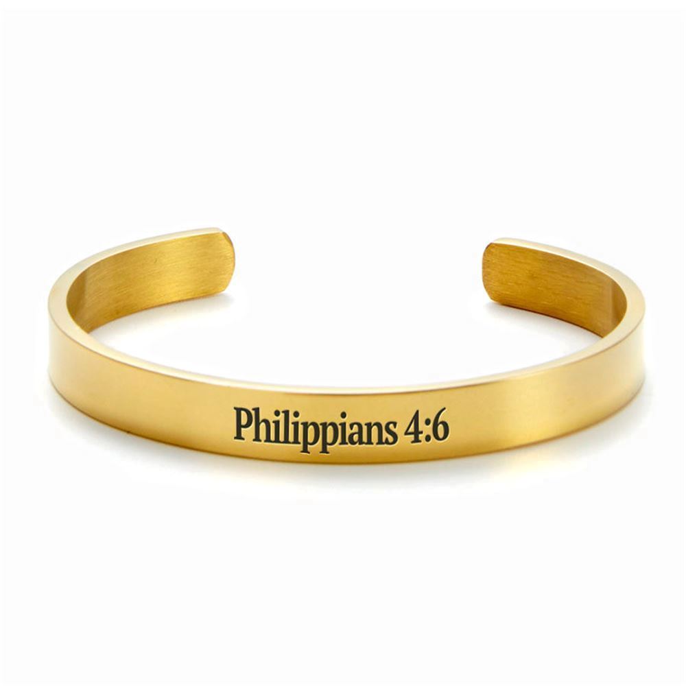 Philippians 46 Trust God & Pray Cuff Bracelet, Christian Bracelet For Women, Bible Verse Bracelet, Christian Jewelry