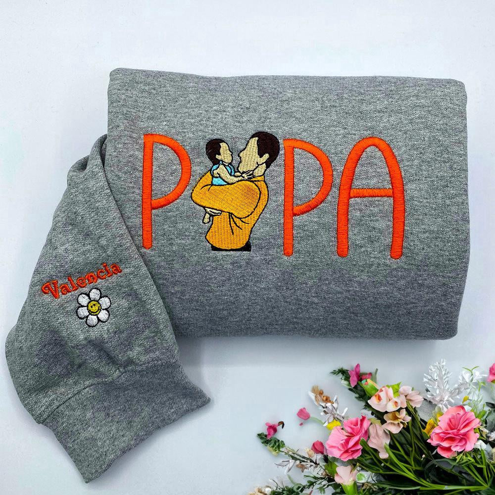 Photo Embroidered Sweatshirt, Custom Embroidered Mama Sweatshirt With Portrait From Your Photo, Best Gift For Mom, Christmas Gift
