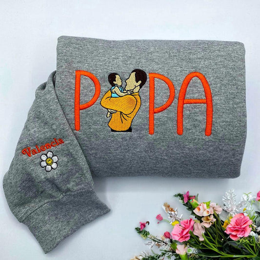 Photo Embroidered Sweatshirt, Custom Embroidered Mama Sweatshirt With Portrait From Your Photo, Best Gift For Mom, Christmas Gift