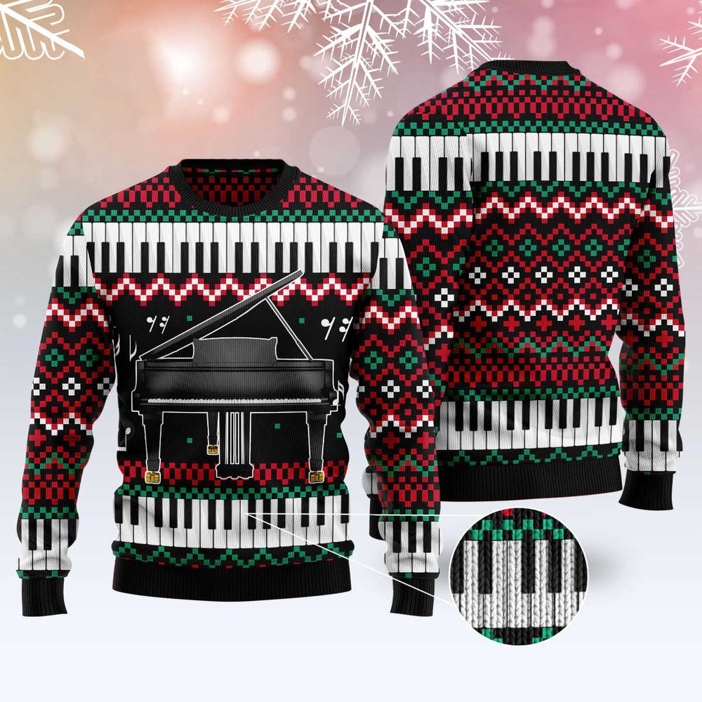 Piano Awesome Ugly Christmas Sweater, Funny Xmas Sweater, Sweater Xmas