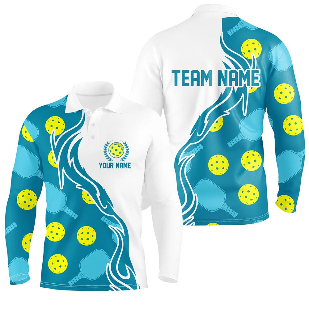 Pickleball Polo Shirts, Custom Men's Pickleball Polo Shirts With Team Name, Outdoor Pickleball Outfits For Players