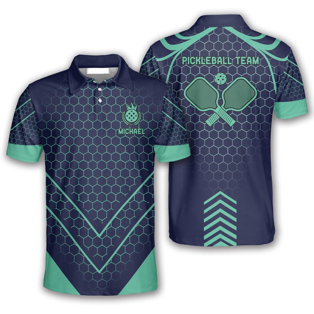 Pickleball Polo Shirts, Green Hive Pickleball Polo Shirts