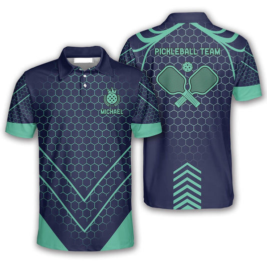 Pickleball Polo Shirts, Green Hive Pickleball Polo Shirts