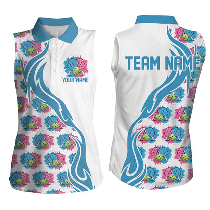 Pickleball Polo Shirts, Ladies Pickleball Shirts Custom Watercolor Pickleball Polo Shirts, Pickleball Outfits