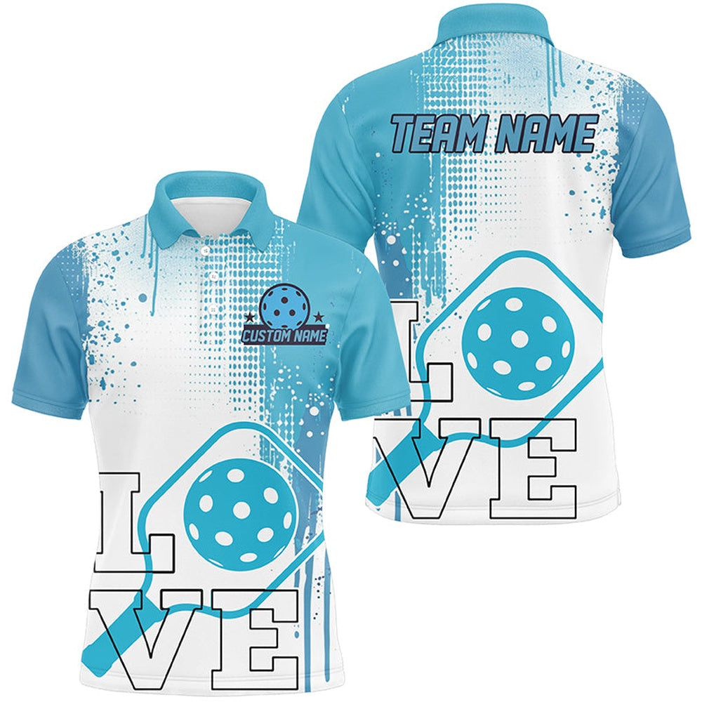 Pickleball Polo Shirts, Multi-Color Love Pickleball Shirts For Team, Custom Pickleball Jerseys With Player'S Name And Team'S Name