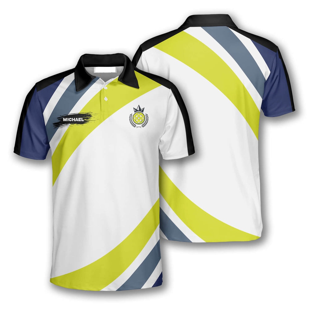 Pickleball Polo Shirts, Pickleball Emblem Sports Version Custom Pickleball Polo Shirts