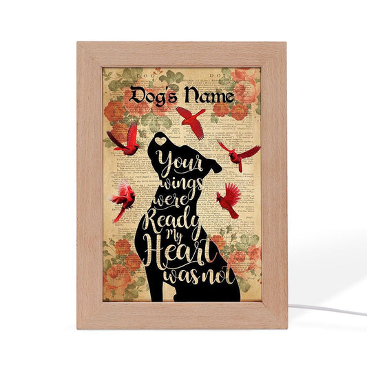 Pit Bull My Heart Frame Lamp, Mother's Day Night Light, Best Mom Ever, Gift For Mom