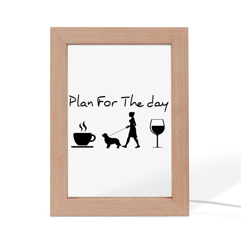 Plan For The Day Dog Mom Frame Lamp, Mother's Day Night Light, Best Mom Ever, Gift For Mom