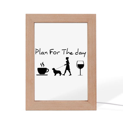 Plan For The Day Dog Mom Frame Lamp, Mother's Day Night Light, Best Mom Ever, Gift For Mom
