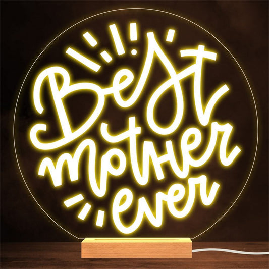 Poem For Mum Mother's Day Round Gift Lamp Night Light, Mother's Day Night Lights For Bedroom