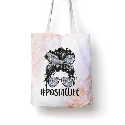 Postallife Mothers Day Mail Carrier Postal Worker Mailwoman Tote Bag, Women Tote Bag, Canvas Tote Bag, Printed Tote Bag